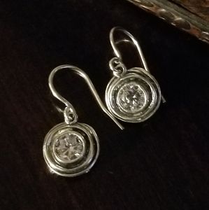 Silpada Sterling Silver & Cubic Zirconia Earrings
